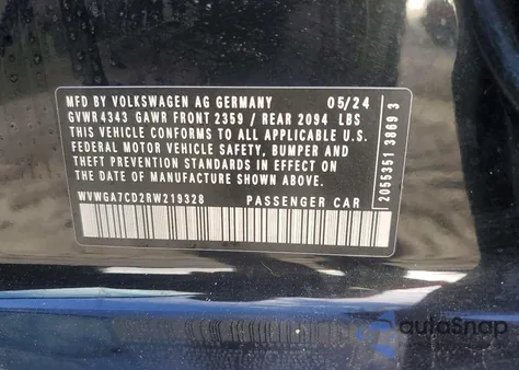 2024 Volkswagen Gti S from USA, damaged, VIN WVWGA7CD2RW219328